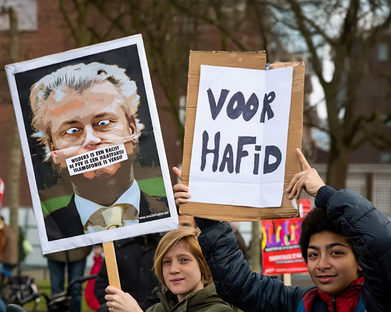 Demonstratie tegen populisme