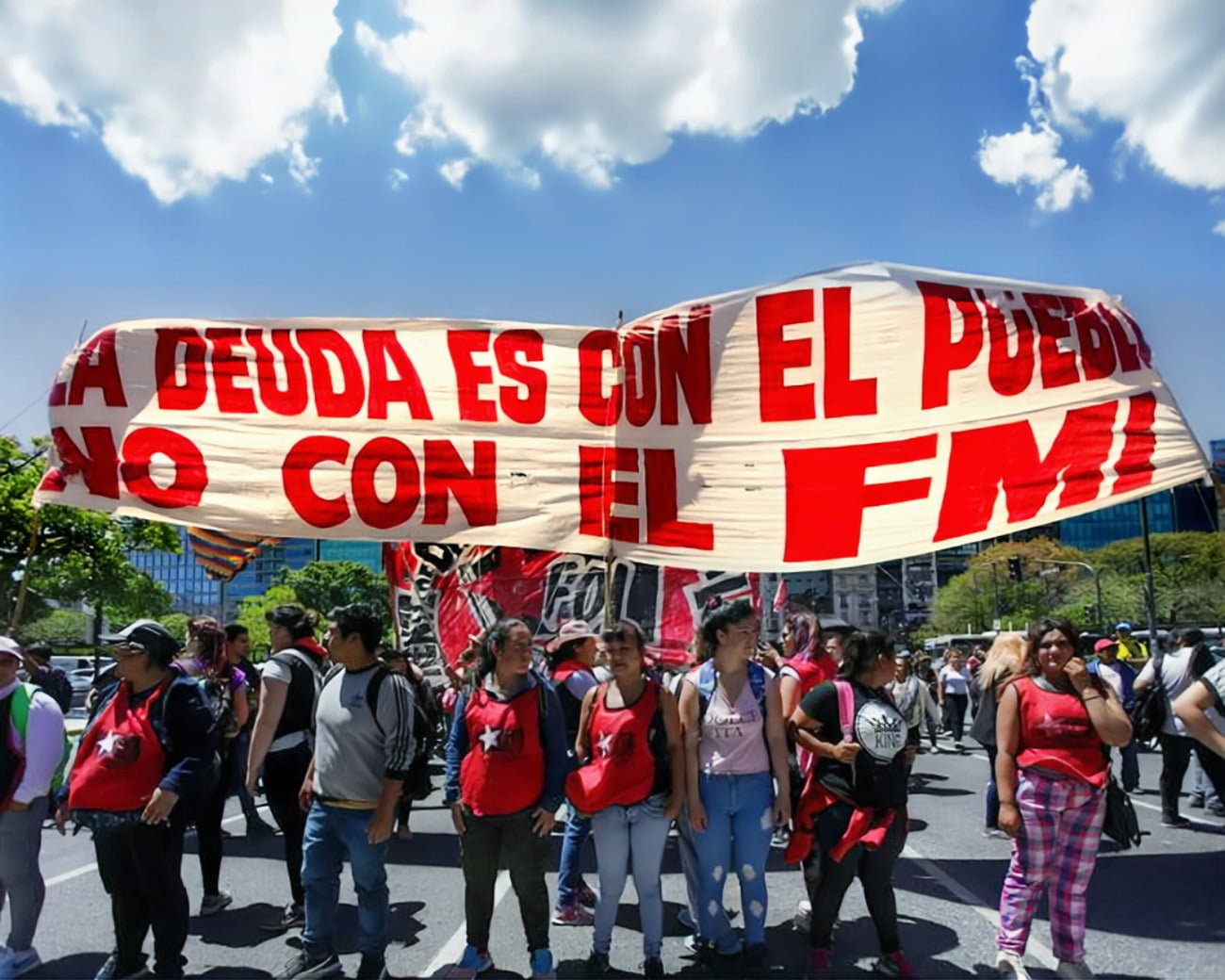 Protest tegen het IMF