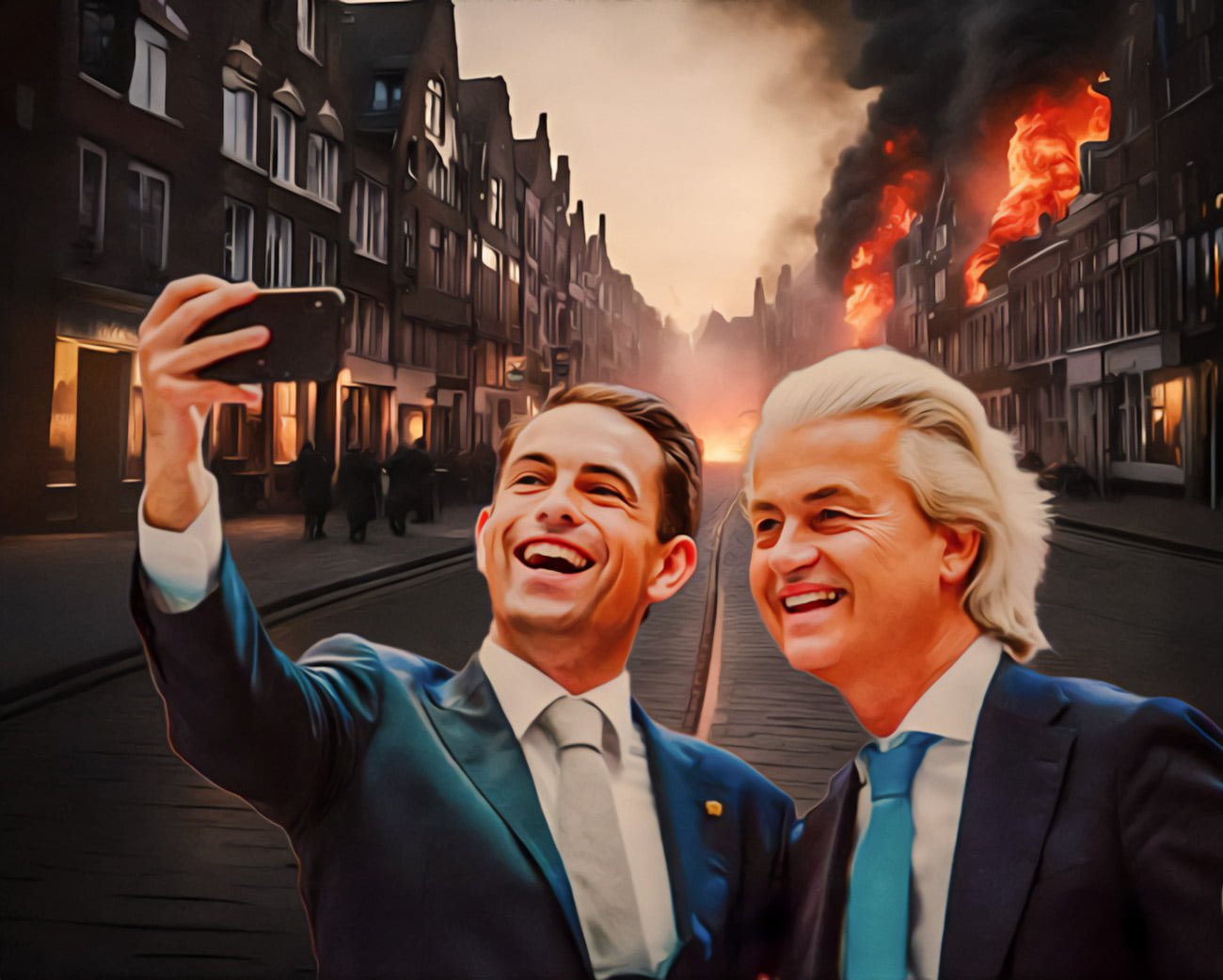 Tom Van Grieken met Geert Wilders