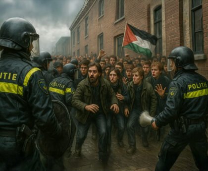 Demonstranten in Amsterdam geconfronteerd met politie tijdens protest voor Palestina