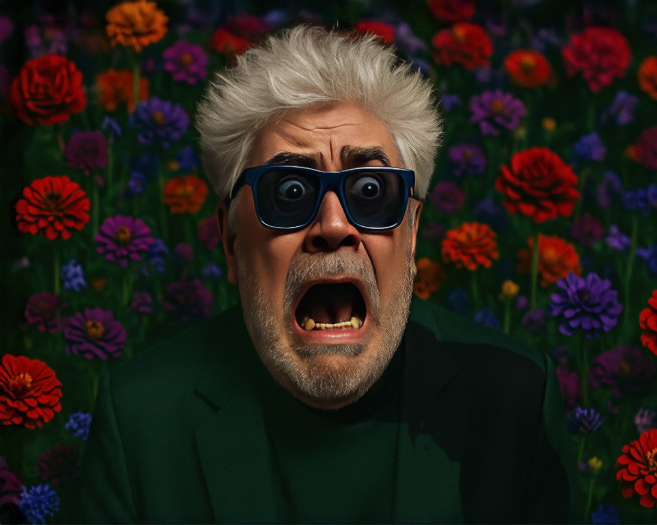 Pedro Almodóvar kijkt ernstig