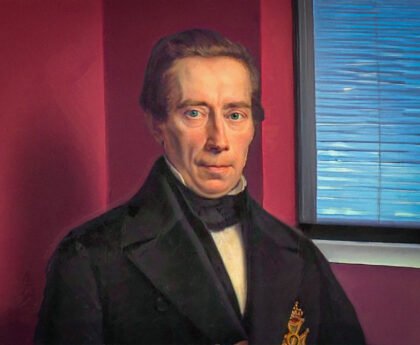 Portret van Johan Rudolph Thorbecke, grondlegger van de Nederlandse Grondwet van 1848