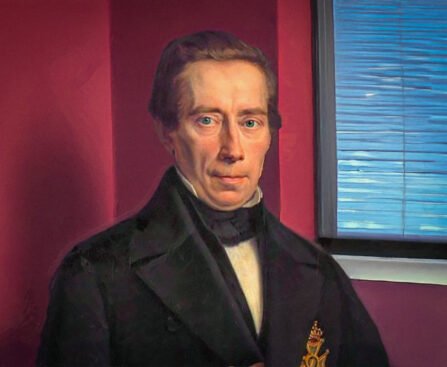 Portret van Johan Rudolph Thorbecke, grondlegger van de Nederlandse Grondwet van 1848