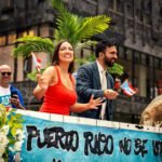 Alexandria Ocasio-Cortez en Zohran Mamdani tijdens een optocht ter ondersteuning van een onafhankelijk Puerto Rico
