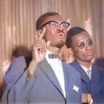 Patrice Lumumba spreekt tijdens een bijeenkomst in Congo in 1960